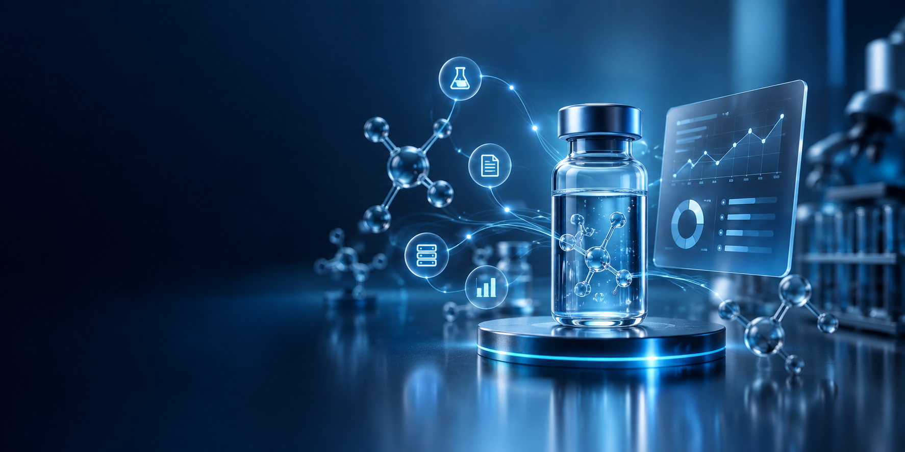 3D visualization of a connected digital laboratory platform